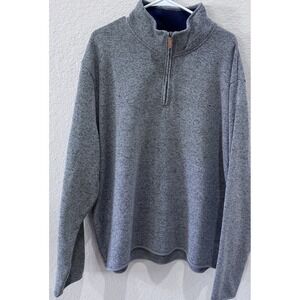 Crown & Ivy Men's Gray Reversible Sweater Quarter Zip Turtleneck Pullover XXL